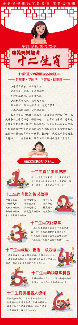 故事国学康乾妈妈故事课堂寻找你的生肖故事——康乾妈妈趣讲十二生肖（故事+成语+常识+名人）
